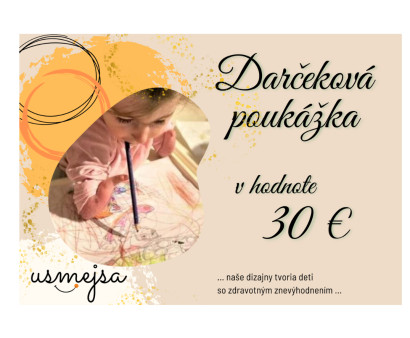 Darčeková poukážka 30 euro